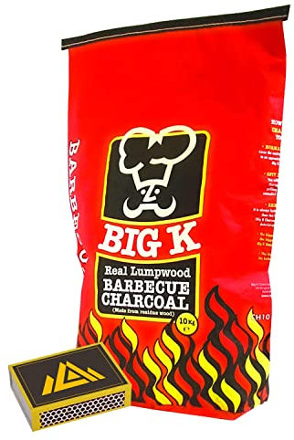 Perfectonish Lumpwood Charcoal for BBQ, Smoking and Grilling Long-Lasting Restaurant Grade Charcoal-Odorless & Non-Toxic (10KGS)
