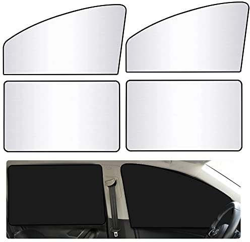 TANCUDER 4 PCS Parasol Coche Lateral Cortinas Ventana con Protección UV Parasoles Magnético de Privacidad para Niños