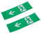 8 piezas Señal de salida de emergencia | autoadhesivo de PVC | Señal de salida de emergencia flecha izquierda | Ruta de escape señal ruta de rescate