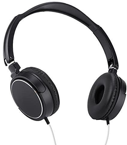 Yunseity On Ear Headphones Wired, Foldable Compact Wired Stereo Headset 3.5mm Headphone, Adjustable Over-Ear Headphones, Support TF Card, for 3.5mm Device