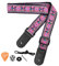 BestSounds Ukulele Strap, Jacquard Weave Adjustable Uke Mandolin Shoulder Straps for Adult & Kids, Ukulele Button Accessories(Pink)