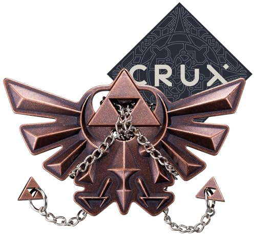 Hanayama Zelda Hyrule Crest Puzzle - Level 4 of 6 - Very Difficult Puzzle - Includes Crux Sticker