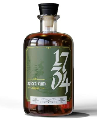 Spiced Rum 1734 40% vol. 0,5l deutscher Rum von Lautergold aus Zuckerrohr zum pur genießen oder mischen