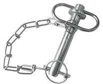 Steckbolzen Durchmesser Stift 19 mm Stiftlänge 175 mm mit Kette und Schnappstecker