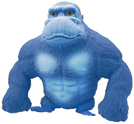 1 Stück Monkey Toy Squishy Monkey Gummi AFFE Anti Stress Spielzeug Gorilla Relief Fidget Toy Weiches Squeeze-Spielzeug Geeignet für Freizeit Unterhaltung Stressabbau Blau 10*8.5 cm