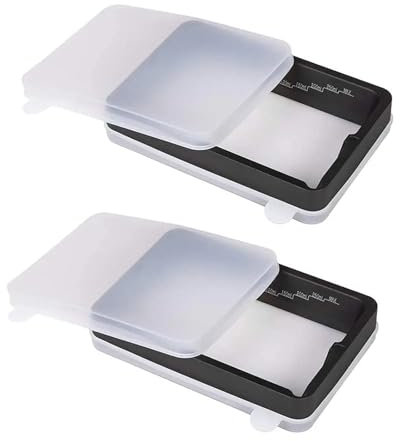 for Sovol 3D-Harzbehälter aus eloxiertem Aluminium mit FEP-Folie und Stahlringabdeckungen vorinstalliert for ELEGOO Mars for ANYCUBIC for Creality for 3D-Drucker(2PCS Set)