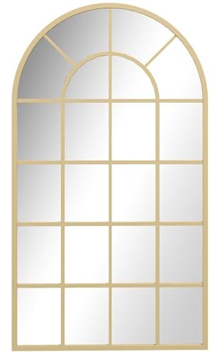 HOMCOM specchio da parete specchio armadio 110 x 65 cm specchio decorativo con cornice in metallo specchio appeso specchio da soggiorno specchio per camera da letto oro