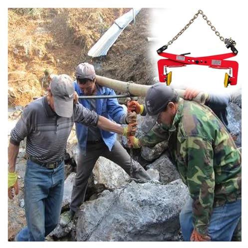 MZZKFC Hebeklemmen Marmor-/ Granit-/ Hohlfliesenhebeklemme, Rote Vertikale Plattenklemme Mit Verstellbarer Kette Und Rutschfesten Gummigriffen, Scherenhebewerkzeug Für Fabriken(42-97cm/16.5-38.2 in)