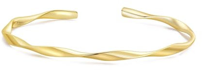 Philip Jones Gold Plated Spiral Cuff Bangle