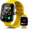DUSONLAP Smart Watch for Men Women (Answer/Make Calls), 1.85 Fitness Watch with Heart Rate/Sleep Monitor/Step Counter, 110+ Sports Fitness Tracker, IP68 Waterproof Smartwatch for iOS Android, Yellow