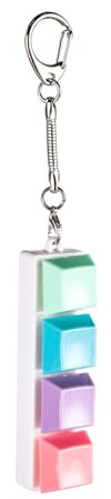 Huipalon Keyboard Keychain Keyboard Fidget Toy Click 4 Button Keyboard Keyring Desk Toys ADHD Gifts Keyboard Clicker for Decompression Decoration