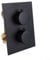 Robinet mitigeur de douche thermostatique encastré en laiton, sortie 2 voies, double commande thermostatique encastrée pour tous les systèmes de plomberie (noir)