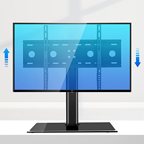 Soporte de pared para TV Soporte de TV de sobremesa, soporte de TV ajustable con diseño anticaída de doble gancho, la base de TV de sobremesa se puede usar para montaje en pared, para televisores de