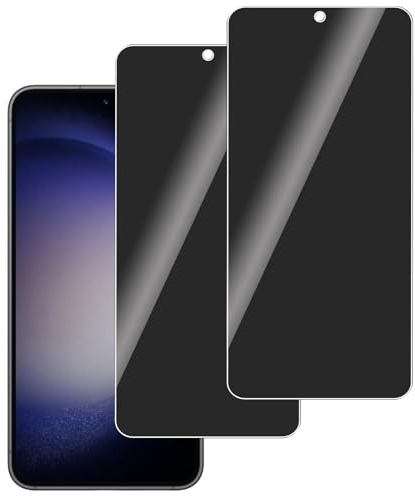 LERINNA 2 pièces, Confidentialité Protecteur d'Écran Verre Pour Samsung Galaxy S23 Plus, sans Bulles, Anti Rayures, 9H Dureté Anti Espion Verre Trempé Protection écran Pour Samsung Galaxy S23 Plus