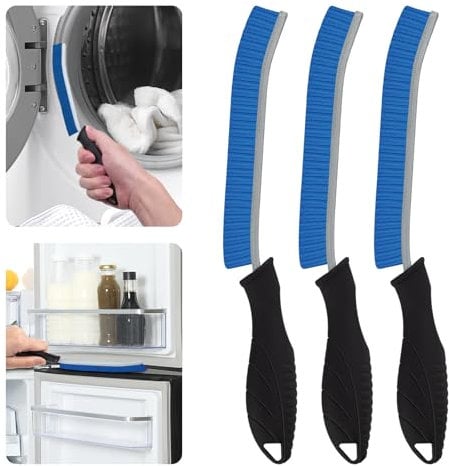 SXhyf Hard Bristle Crevice Cleaning Brush - Multifunctional Gap Cleaning Brush, Bathroom Cleaning Tools, Grout Brush, Crevice Cleaning Supplies for Household Use, Kitchen, Window, Vehicle (3, Blue)