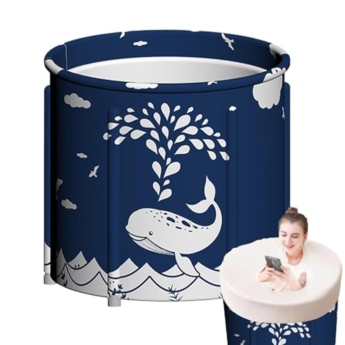 Faltbare Badewanne - Badewanne im Freien, zusammenklappbar zum Kalteinsturz | Faltbares Eisbad, Duschfass aus Oxford-Stoff, wasserdicht, faltbar leicht,