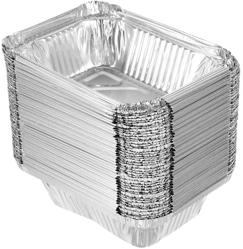 XIUsheUA Vassoio in Alluminio 50 Pezzi di teglia in Alluminio, contenitori for Alimenti pratici, teglie Multiuso, teglie da Forno, Utensili da Campeggio