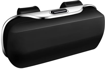 Sharplace Sunglasses Holder for Car Visor, Car Sunglasses Holder, Eyeglasses Storage Organizer, Sunglasses Clip Hard Shell Car Visor Sunglasses Case, Auto Glasses Case, Black