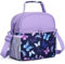 VASCHY Bolsa Térmica Porta Alimentos, Bolsa Almuerzo para Niños Niñas Nevera Portatil con Doble Compartimento, Bolsas Térmicas Infantiles para Escuela Guardería Picnic, Mariposa Morada