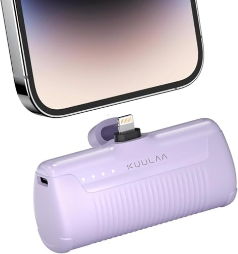 Kuulaa Mini Power Bank Portable Charger for iPhone Small Battery Pack Charger Portable 4500mAh Mini Battery Bank Compatible with iPhone 14/14 Pro Max/13/13 Pro Max/12/11/XR/X/8/7/6, etc