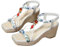 DFSDJEUW sandales confort femme Sandales Femmes Été Confortable Boheme Antidérapantes Mode Bout Ouvert Compensées Plateforme Pantoufles Premium Élégantes Large Cheville Élastique Chaussures Silver 36