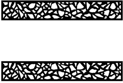 EasyComposite 2 x Composite Screen Trellis Topper - Decorative Lattice Panel for Outdoor Garden Fence - 1800mmx300mmx18mm (Pebble, 2)