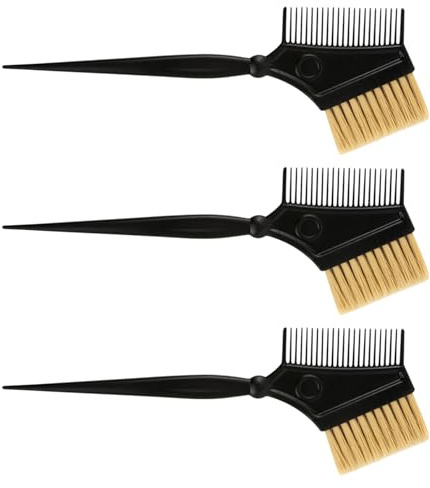 TOGEVAL 3 Stück Haarfärbekamm Friseurbedarf Mit Weichen Borsten Ergonomischer Griff Präzise Haartönung Für Salon Und Heimgebrauch