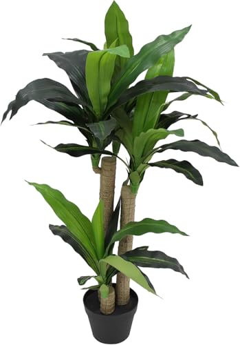 FRANK FLECHTWAREN Kunstpflanze Yucca-Palme, Kunststoff, Metall Maße: Topf Ø 18 x 14 cm, GH 105 cm