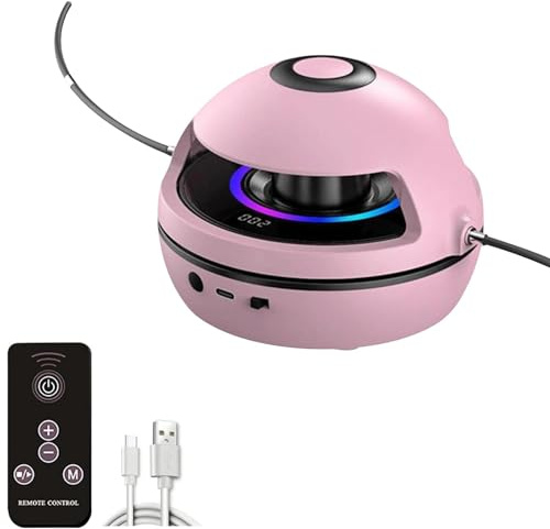 Aoisyesbig Intelligentes Springseil Elektronisch mit Fernbedienung & Bluetooth: LED-Display,10 Geschwindigkeitsstufen,Musikwiedergabe - Sportgerät für Kinder und Erwachsene zum Seilspringen(Rosa)