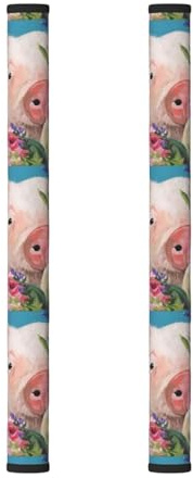 BLWSLC Kühlschrank-Türgriff-Handschuhe mit Schweinemuster, geeignet für Mikrowelle und Spülmaschine, 2 Stück