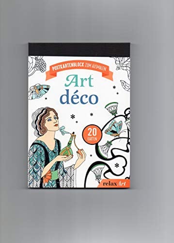 Postkartenblock zum Ausmalen Art deco