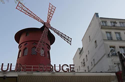hansepuzzle 12675 - Moulin Rouge Puzzle 500 Teile | Gebäude Puzzle mit hochwertiger Puzzle Aufbewahrung: Kartonbox und Wieder verschließbarem Beutel | Puzzle-Maße: 46 x 30 cm