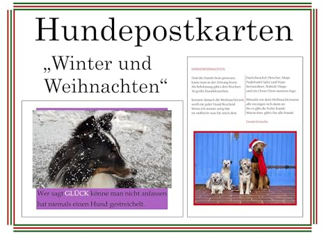 Hundepostkarten - Winter und Weihnachten