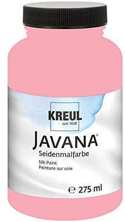 KREUL 8171-275 - Javana Seidenmalfarbe 275 ml, rosé, hochpigmentierte und brillante Farbe auf Wasserbasis, mit fließend flüssigem Charakter, dringt tief in die Fasern ein