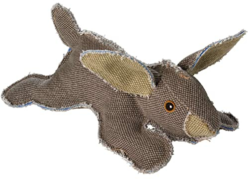 HUNTER CANVAS Wild Rabbit Hundespielzeug, Vintage-Style, mit Baumwolle, Quietschspielzeug, Hase, 27 cm