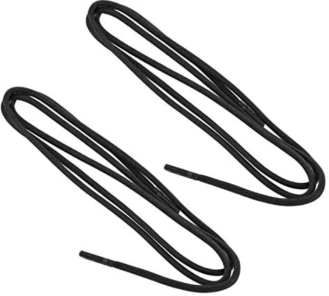 REMA 1 Paar Schnürsenkel - gewachst - rund - dünn - Ø ca. 2,5-3,0 mm (120 cm, Schwarz)