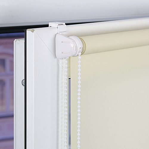 Liedeco Klemmfix-Rollo, creme, lichtdurchlässig, inkl. Klemmträger 60X150 CM