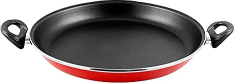 MAGEFESA 1112099 Praga paellera, Acero esmaltado vitrificado, Inducción y lavavajillas, Rojo, Diámetro 30