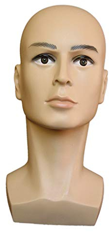 Männlich Modellkopf Schaufensterpuppe Kopf Mannequin Kopf Perückenkopf Brillenständer Perückenständer, aus Glasstahl