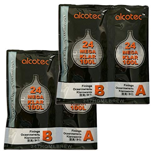 2X Alcotec Mega Klar 100L 24hr Turbo Finings 260g for 100L Homebrew