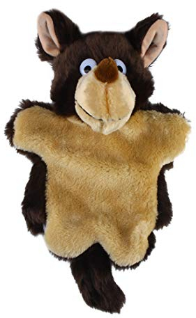 Larcele Niedlichen Plüsch Handpuppe weichen Stofftier Spielzeug (SO-20 Braun Wolf)
