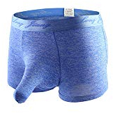Celucke Herren Boxershorts EIS Seide Einfarbig Transparent, Männer Unterwäsche Slip Atmen Shorts Unterhose Bequem Briefs
