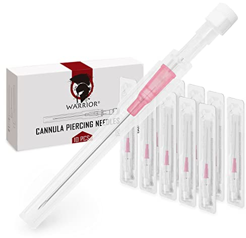 WARRIOR Einweg-Sterilkanüle Ohr-Nasen-Piercing-Nadeln Körperpiercing Professionelles Tattoo-Zubehör (10 Stück/Box, Pink 20G)