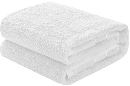 Mixibaby Waschhandschuh, Gästetuch, Handtuch, Duschtuch, Badetuch, Saunatuch aus Frottee, Größe:Badetuch 100x150cm, Farbe:Weiss