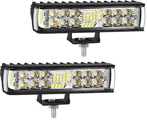 HAWEE 36W LED Arbeitslicht Nebelscheinwerfer Combo Lichtleiste Flutlicht LED Scheinwerfer Dreiseitige Bestrahlung für Off-Road Motorrad 4x4 Traktor LKW ATV SUV UTV Boot, 2er-Pack