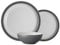 Denby - Elements Fossil Grey Dinner Set For 4 - 12 Piece Ceramic Tableware Set - Dishwasher Microwave Safe Crockery Set - 4 x Dinner Plates, 4 x Medium Plates, 4 x Cereal Bowls