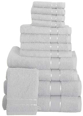 Mixibaby 14 TLG. Handtuchset 2X Badetuch 2X Duschtuch 4X Handtuch 4X Gästetuch 2X Waschlappen, Farbe:Weiss
