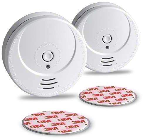 SEBSON 10 Jahres Rauchwarnmelder inkl. Magnethalterung - 2er Set - DIN EN 14604 Zertifiziert, fotoelektrischer Rauchmelder, Lithium Langzeit Batterie