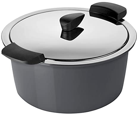 KUHN RIKON HOTPAN - Olla térmica con tapa, 2 litros, 18 cm, para cocinar al vapor, mantener el calor, apta para inducción, acero inoxidable