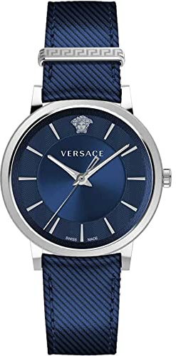 Versace Analoge Quarzuhr für Damen und Herren aus Leder - VE5A00120